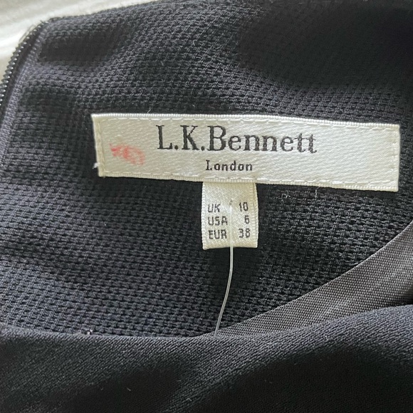 LK Bennett London Black Textured Sheath Dress - Size 6 - Like new - Picture 7 of 7